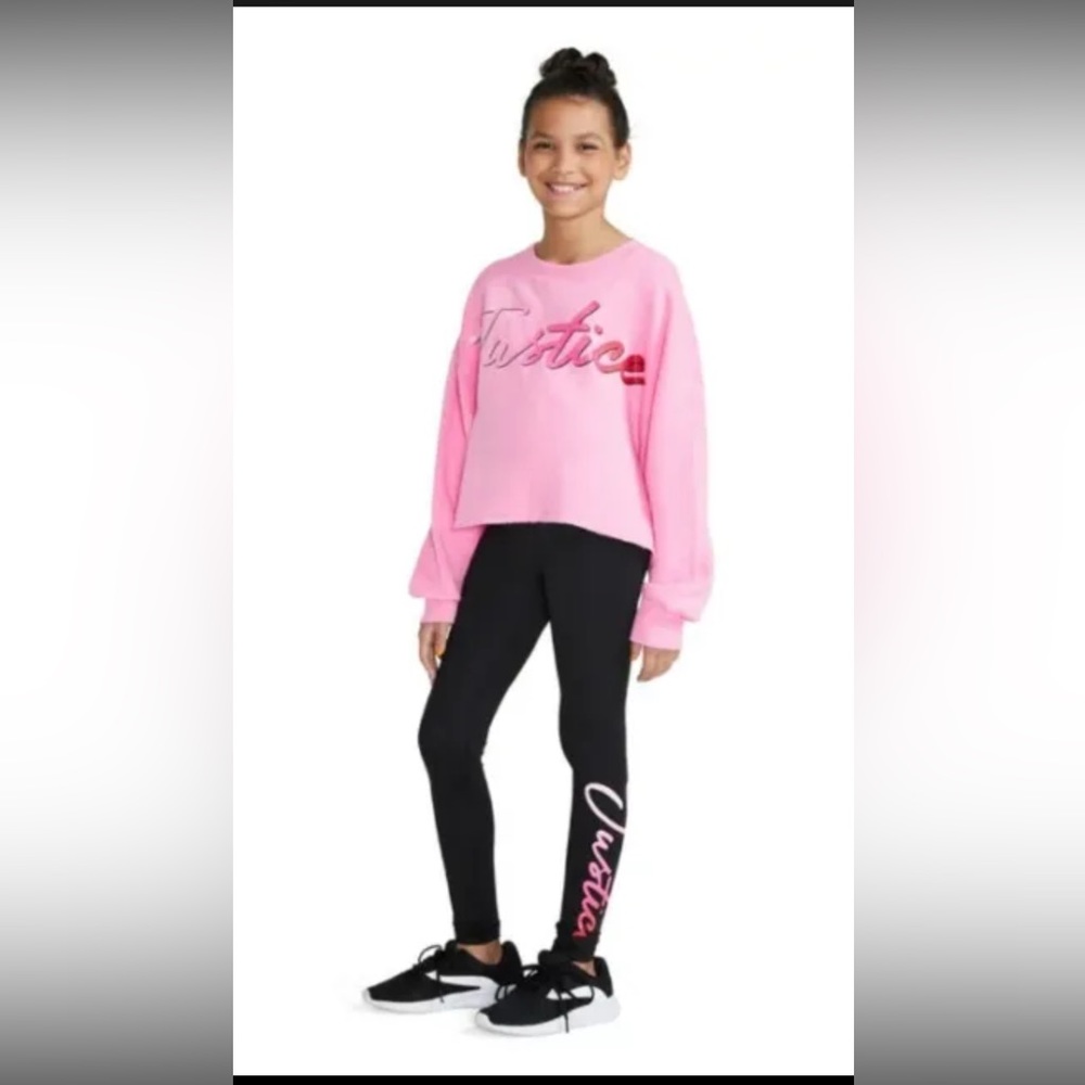 NEW Girls Justice 2 piece Active Set MEDIUM 10